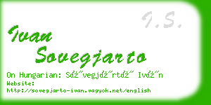 ivan sovegjarto business card